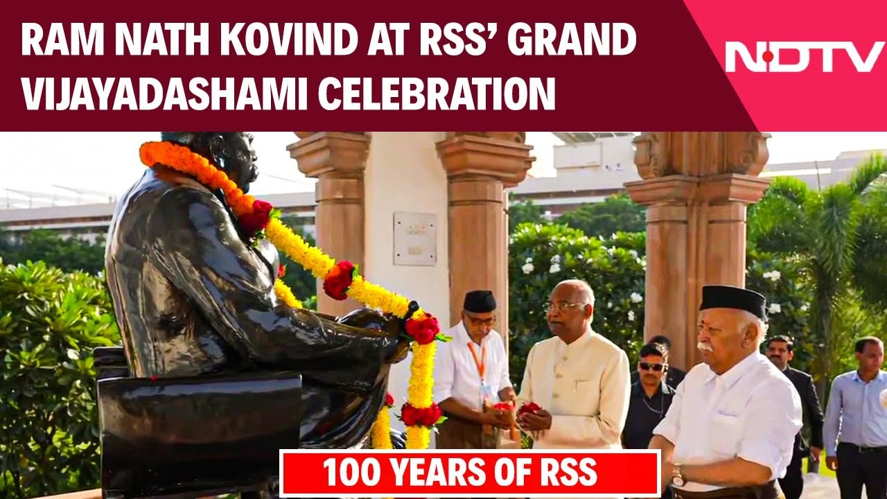 Video: RSS Celebrates 100 Years With Vijayadashami Event In Nagpur, Ram Nath Kovind Present