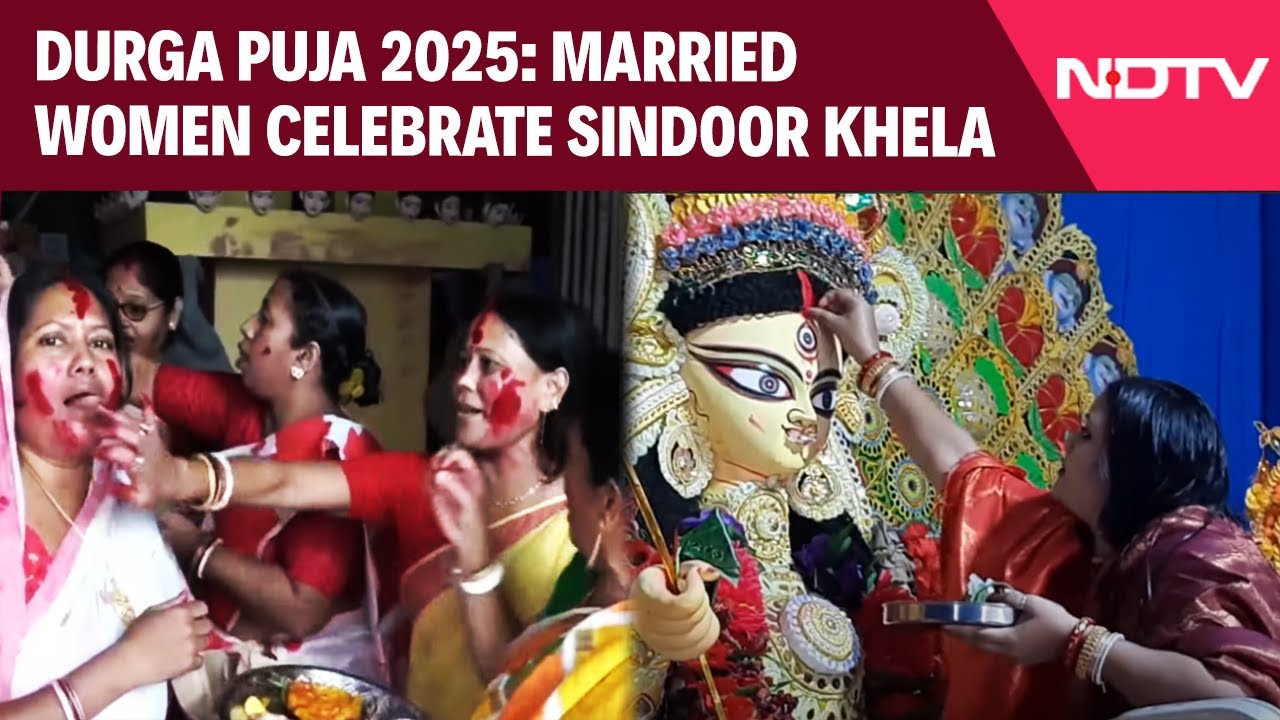 Durga Puja 2025 | Married Women Celebrate Sindoor Khela, Bidding Emotional Farewell To Maa Durga