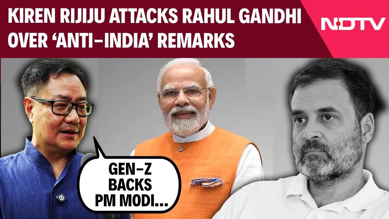 Rahul Gandhi Latest News | Rijiju's Blistering Attack On Rahul Gandhi Over 'Anti-India' Remarks