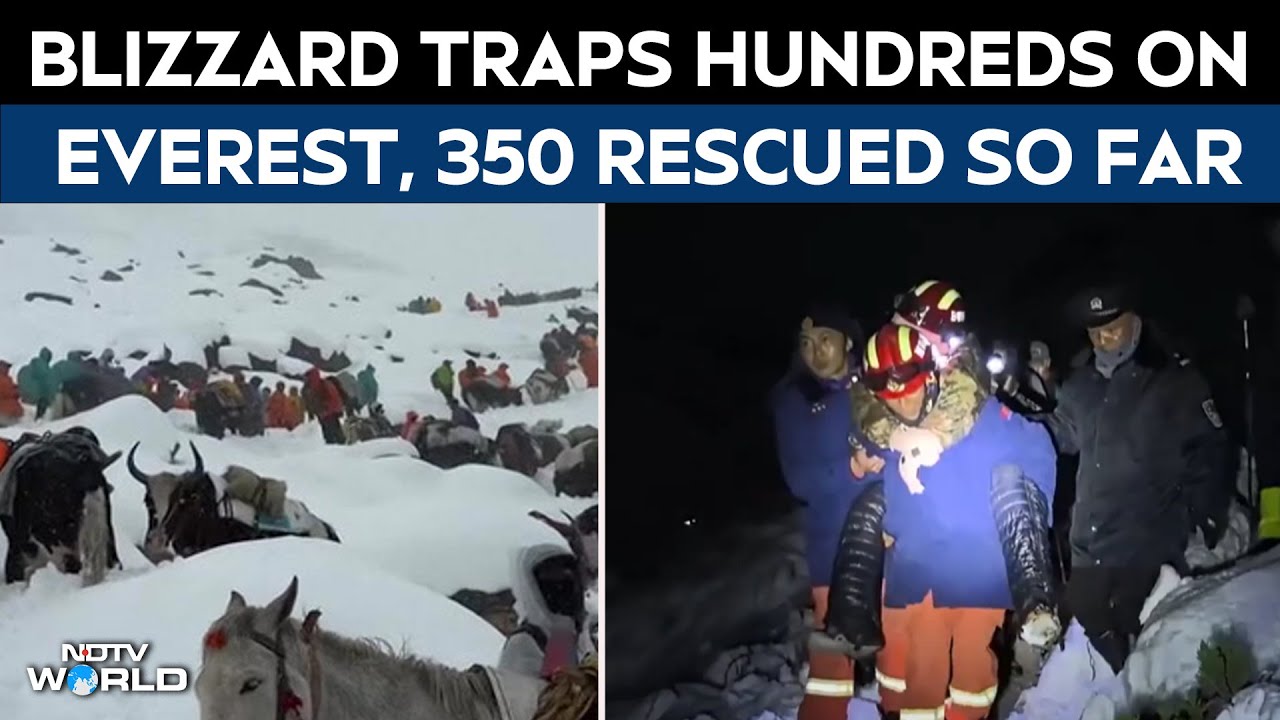 Mount Everest Storm | Blizzard Strands Hundreds On Mount Everest 350 Rescued, Search Continues