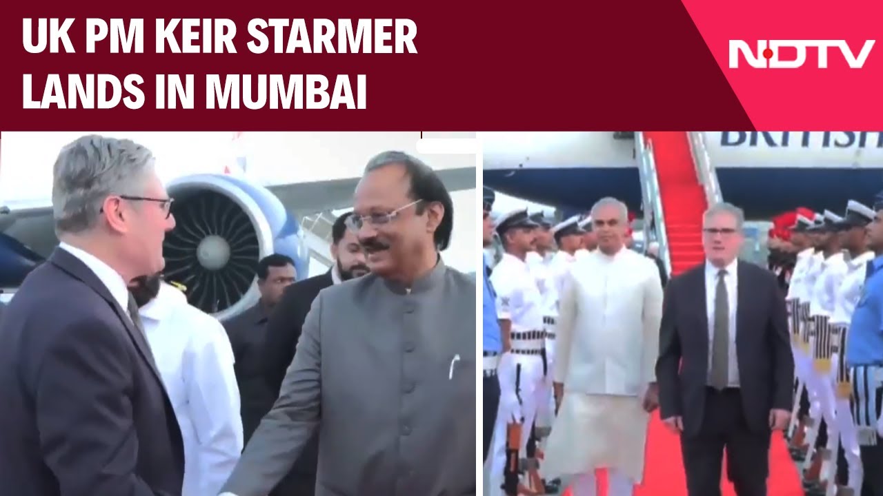 Video: Keir Starmer India | UK PM Keir Starmer Lands In Mumbai, To Meet PM Modi On Thursday