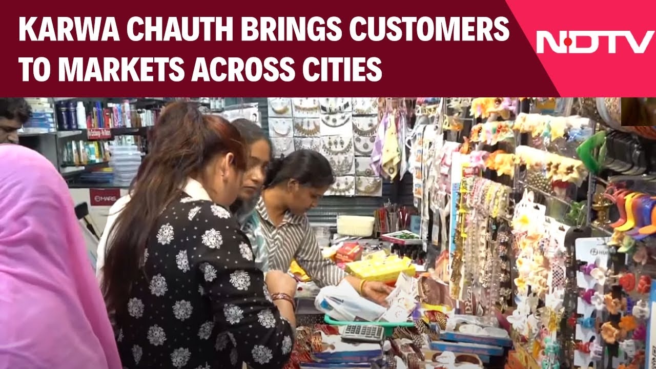 Video: Karwa Chauth Festivities Begin: Customers Flock To Markets Across Cities