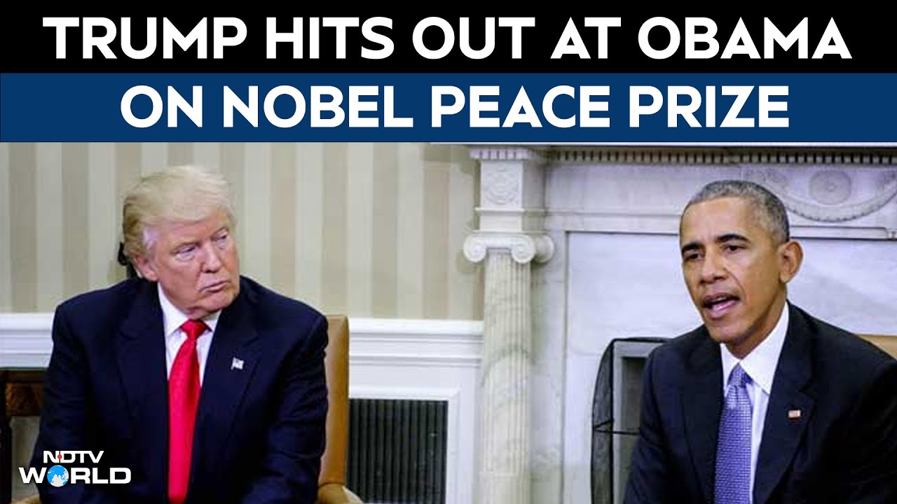"Obama Got It For Nothing": Trump Tears Into Ex-President's Nobel Prize Win