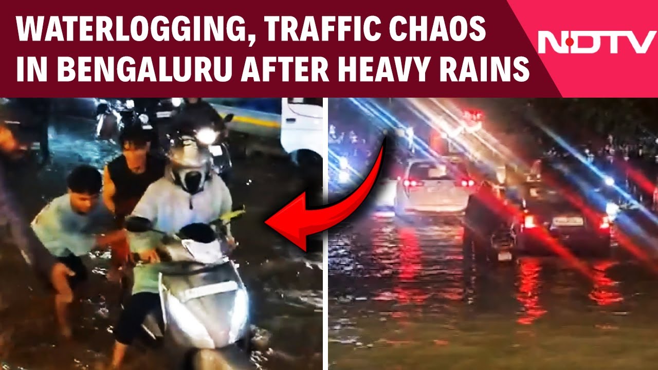 Bengaluru Rains: Waterlogging, Traffic Chaos After Heavy Rainfall, IMD Issues 'Red' Alert