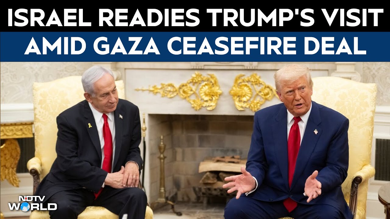 With US Flags, Fresh Billboards, Israel Readies President Trump's Visit Amid Gaza Ceasefire Deal