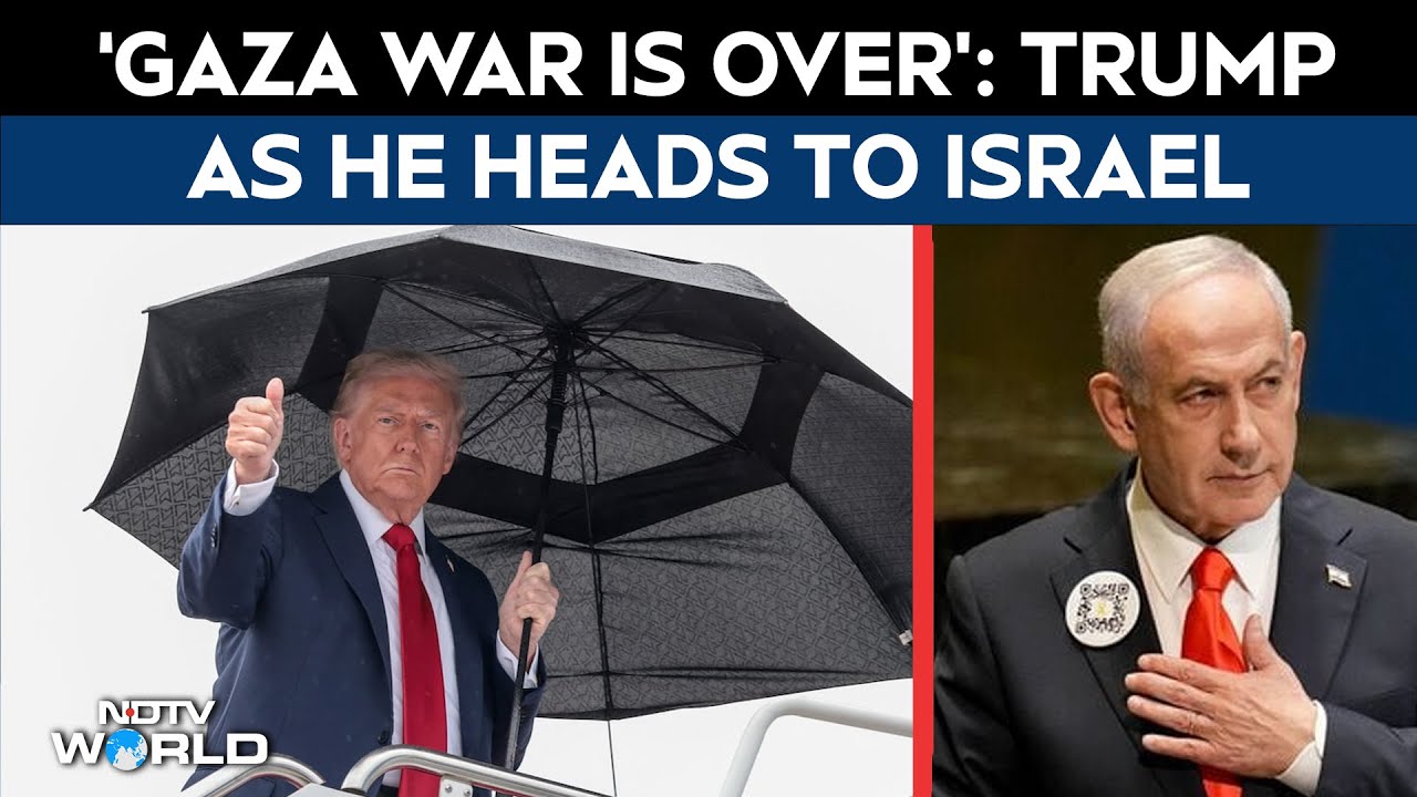 Trump Latest News | Trump Says Gaza War Over As He Heads To Israel Amid Hostage Release Prep
