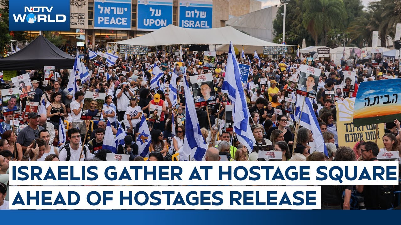 Israelis Gather At Hostage Square Ahead Of Hostage Release
