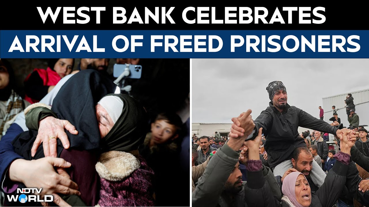 Israel Gaza Ceasefire | Palestinians In Beitunia, West Bank, Rejoice As Released Prisoners Arrive