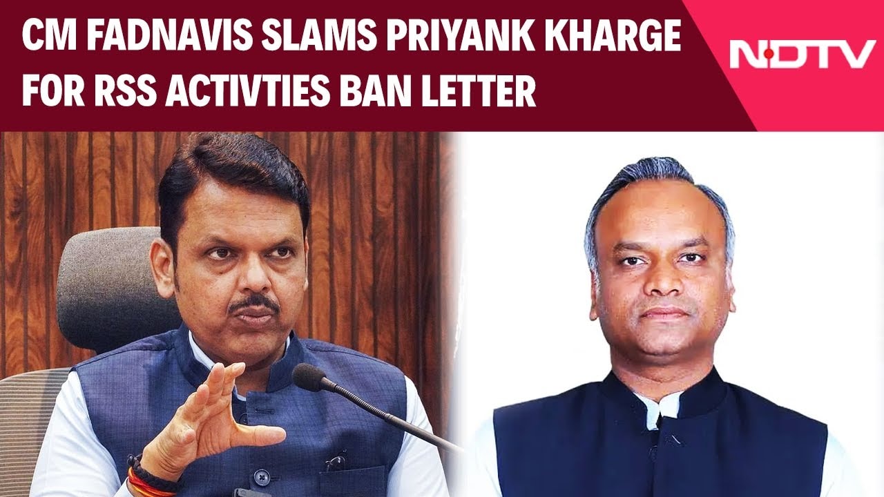 Maharashtra News | CM Fadnavis Slams Priyank Kharge For Demanding To Ban RSS Activities On Govt Land