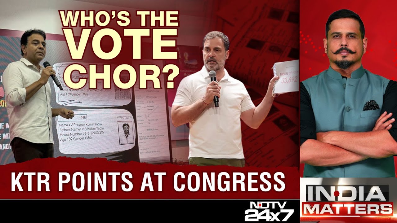 Telangana News | Who's The Vote Chor?: KTR Points At Congress