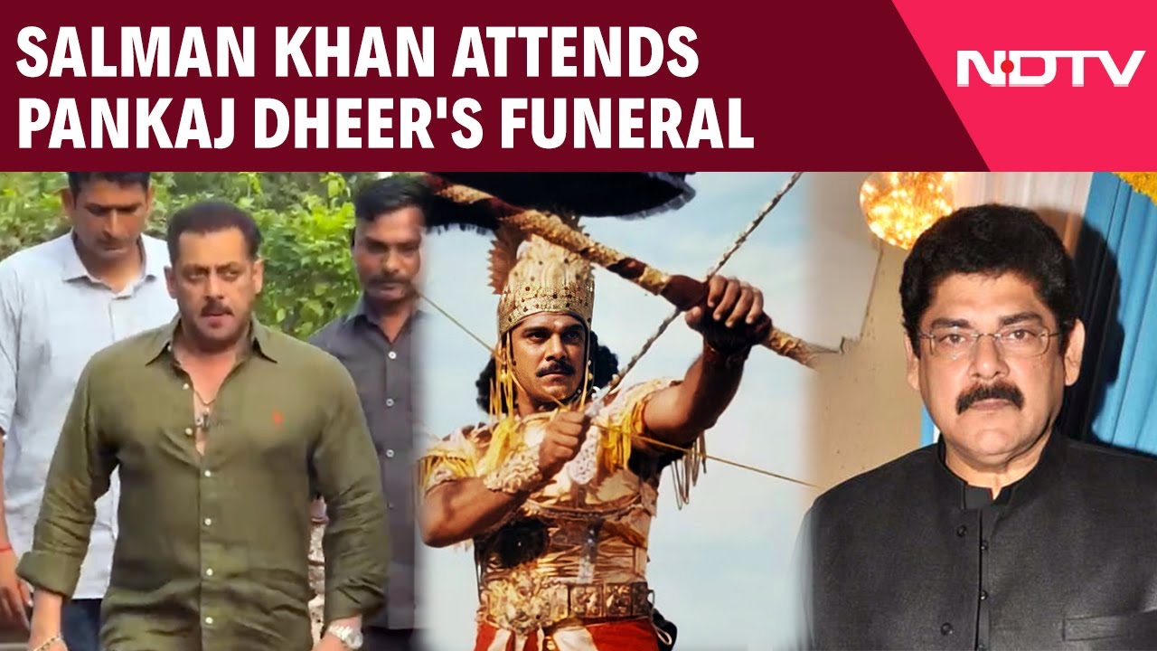 Salman Khan Attends Pankaj Dheer's Funeral