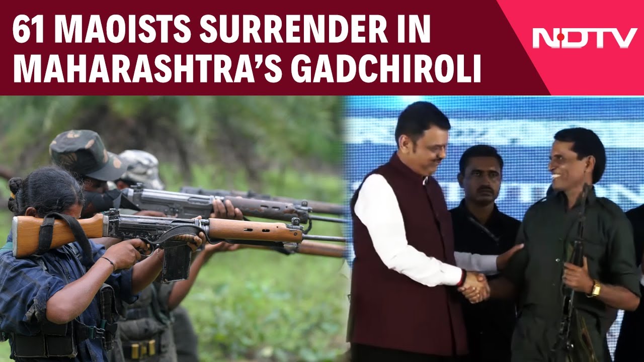 Maharashtra News: 61 Maoists Surrender In Maharashtra’s Gadchiroli In Major Blow To Naxal Movement