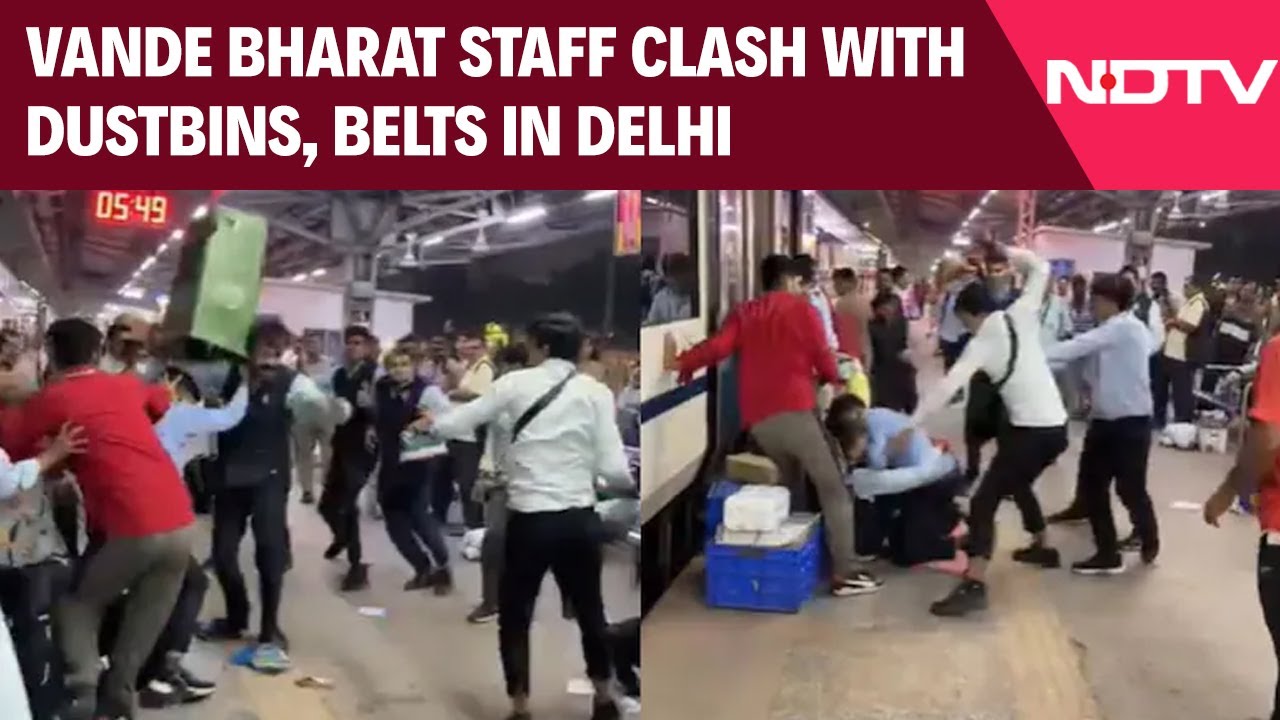 With Belts, Dustbins, WWE-Style Royal Rumble At Delhi Train Station