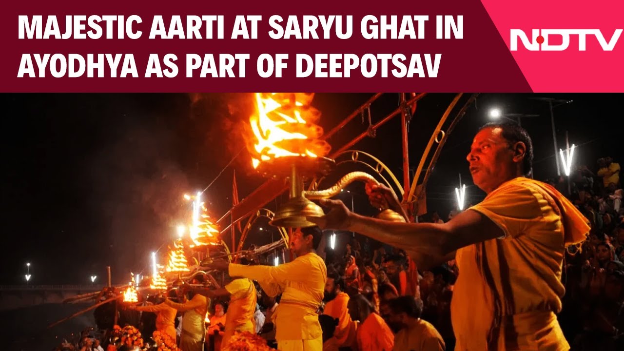Diwali 2025 | Majestic Aarti At Saryu Ghat In Ayodhya As Part Of Grand Deepotsav 2025 Celebrations