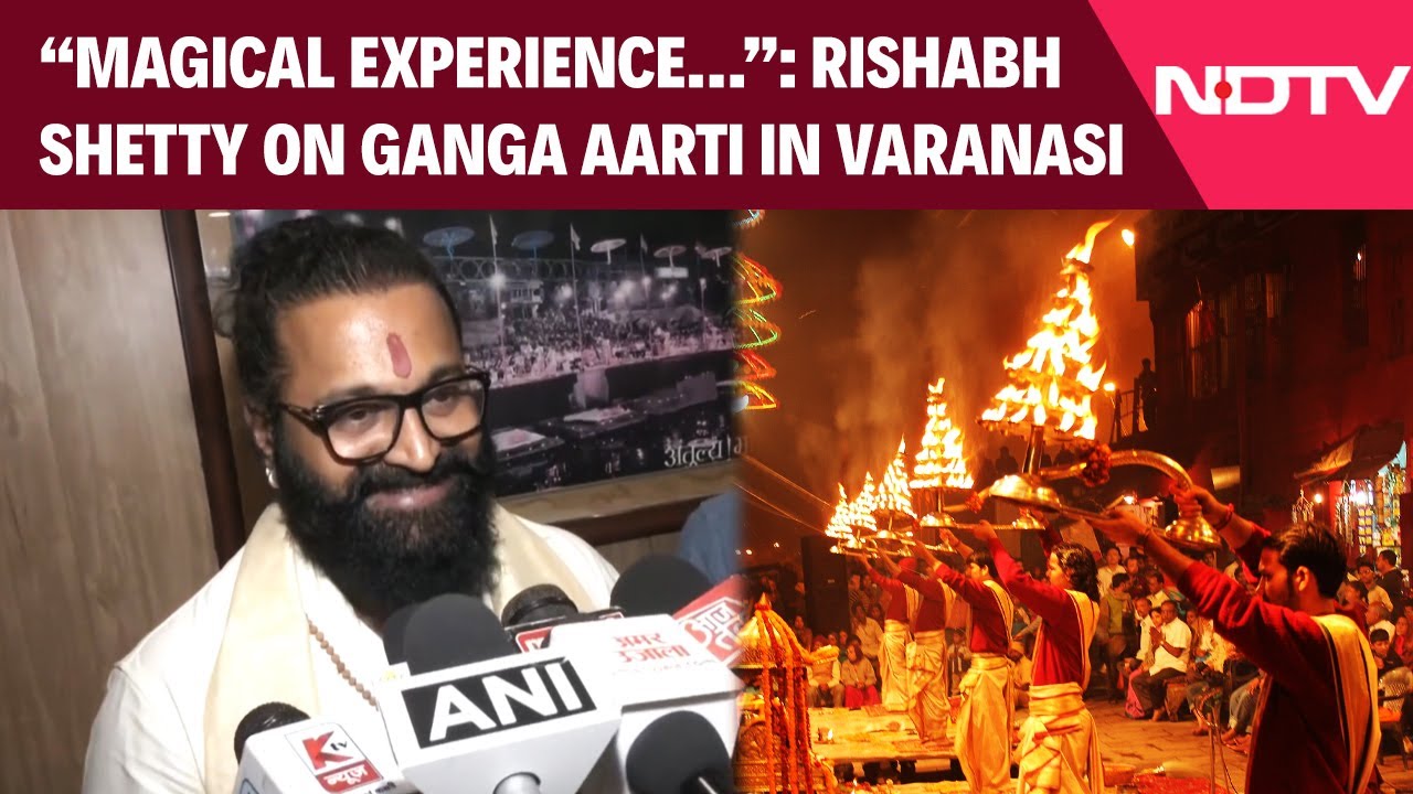Rishabh Shetty | Kantara Fame Rishabh Shetty On Ganga Aarti At Dashaswamedh Ghat In Varanasi