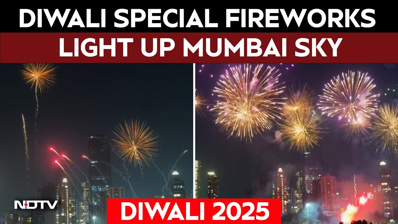 Diwali 2025: Mumbai Sky Lights Up With Spectacular Fireworks