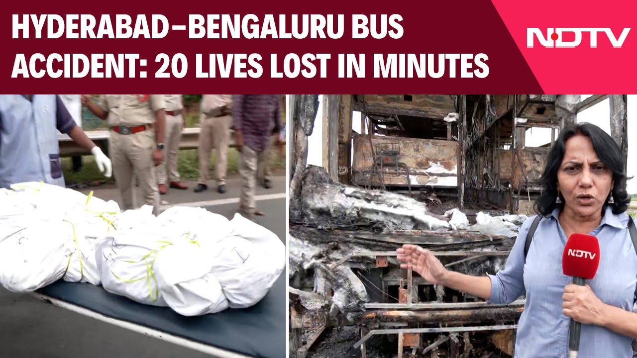 20 Dead As Hyderabad–Bengaluru Bus Bursts Into Flames After Horrid Crash