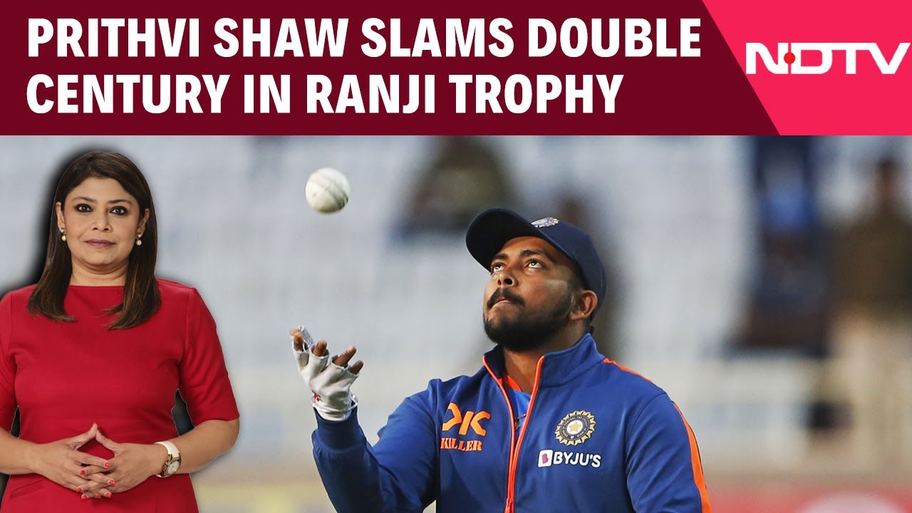 Prithvi Shaw Double Century | Prithvi Shaw Notches Up A Double Century Record In Ranji Trophy
