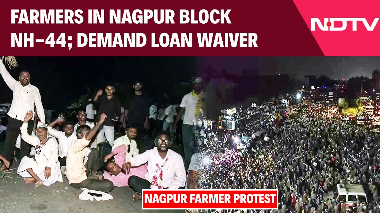 Thousands Of Farmers Block Nagpur–Hyderabad NH-44; Demand Loan Waiver