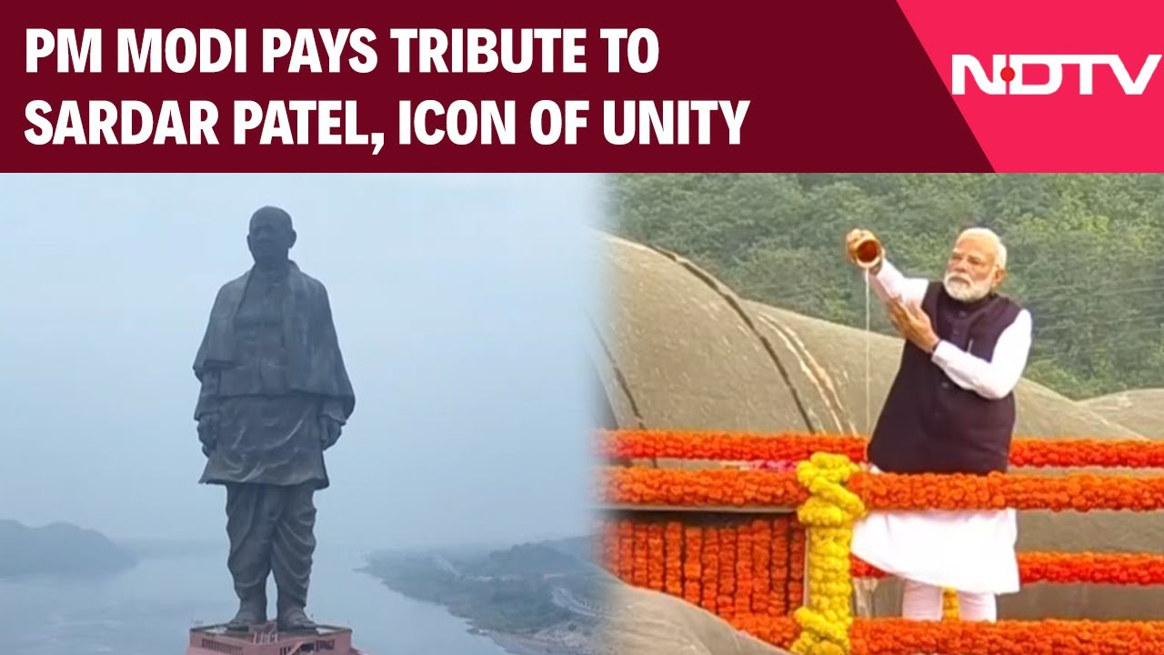 PM Modi Pays Floral Tribute To Sardar Vallabhbhai Patel On His 150th Birth Anniversary PM Modi Pays Floral Tribute To Sardar Vallabhbhai Patel On His 150th Birth Anniversary