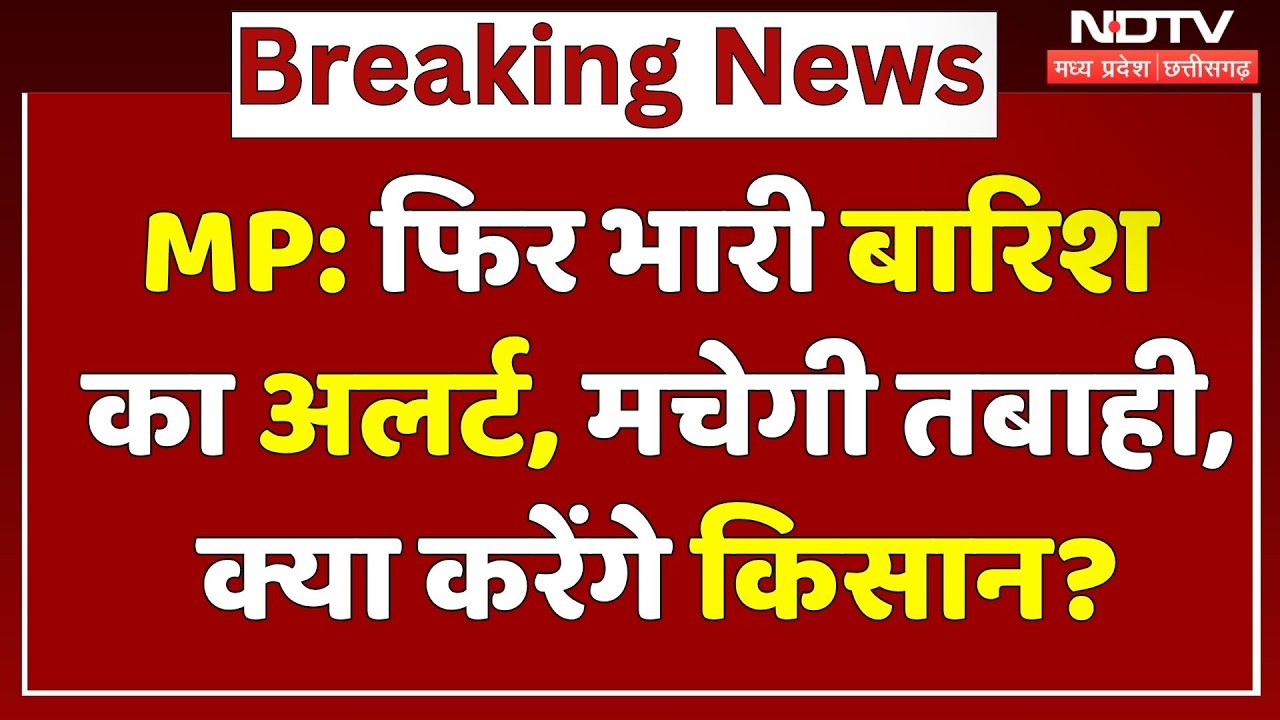 MP Rain Alert: भारी बारिश का अलर्ट! | Flood | Weather | Cyclone Montha | Top News | Farmers | Crops