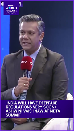 Video: 'India Will Have Deepfake Regulations Very Soon': Minister Ashwini Vaishnaw At NDTV World Summit