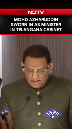 Former India Cricketer Mohammad Azharuddin Sworn In As Minister In Telangana Cabinet Former India Cricketer Mohammad Azharuddin Sworn In As Minister In Telangana Cabinet