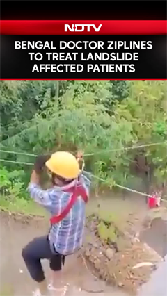 Video: West Bengal Doctor Ziplines To Treat Landslide-Affected Patients In Darjeeling