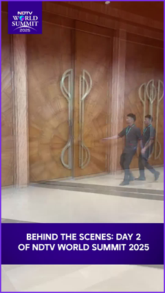 The Stage Is All Set For Day 2 Of NDTV World Summit, Take A Look At Behind The Scene