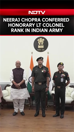 Video: Neeraj Chopra Conferred Honorary Lieutenant Colonel Rank In Indian Army