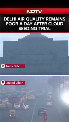 Video: Delhi Air Quality Remains In The 'Very Poor' Category A Day After Cloud Seeding Trial