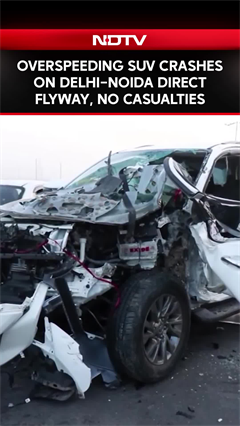 Video: Overspeeding SUV Crashes On Delhi-Noida Direct Flyway, No Casualties Reporter