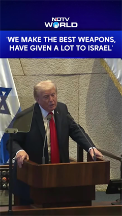 Trump In Israel Knesset: 'We Make The Best Weapons, Have Given A Lot To Israel'
