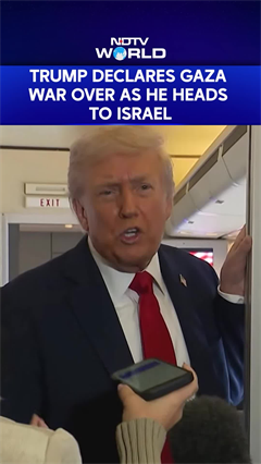 Video: Trump Declares Gaza War Over As He Heads To Israel Amid Preparations For Hostages' Return
