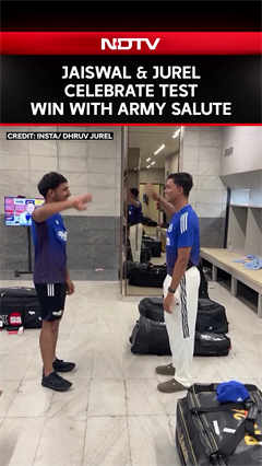 Video: Yashasvi Jurel & Dhruv Jurel Celebrate Test Win With Army Salute