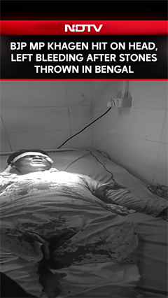 Video: Khagen Murmu News | BJP MP Khagen Hit On Head, Left Bleeding After Stones Thrown In West Bengal