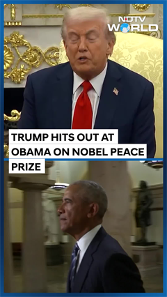Video: Trump News | 'Barack Obama Got It For Nothing': Trump Tears Into Ex-President's Nobel Prize Win