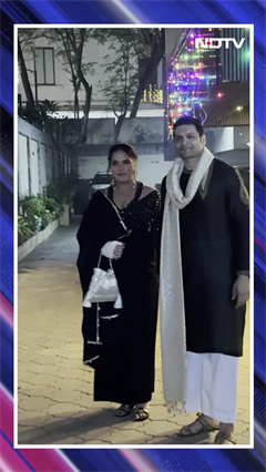 Video: Ali Fazal & Richa Chadha Spotted At Shabana Azmi & Javed Akhtar's Diwali Party