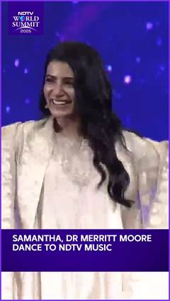Actress Samantha Prabhu & Dr Merritt Moore Dance On Stage At NDTV World Summit