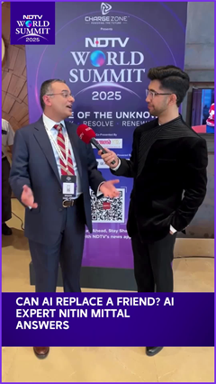 Video: Nitin Mittal At NDTV World Summit | Can AI Replace A Friend? AI Expert Nitin Mittal Answers