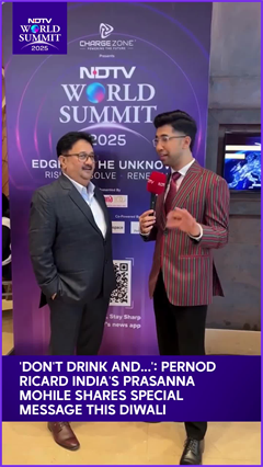 Video: 'Drink Responsibly...': Prasanna Mohile, National Head, Pernod Ricard India At NDTV World Summit