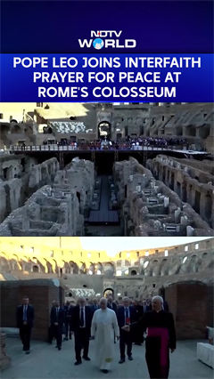 Pope Leo Attends Peace Event With Interfaith Leaders At Rome's Colosseum