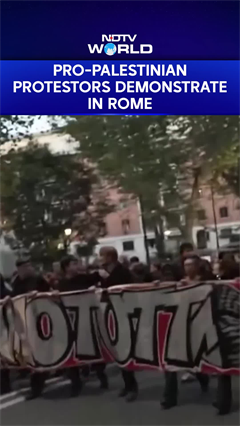 Israel Gaza Ceasefire News | Gaza War: Italians Stage Strike In Support Of Palestinians