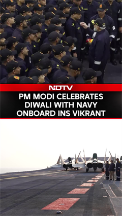 Video: PM Narendra Modi Celebrates Diwali With Navy Onboard INS Vikrant