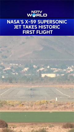 NASA's Quiet Supersonic X-59 Jet Soars Over California Desert In Maiden Flight NASA's Quiet Supersonic X-59 Jet Soars Over California Desert In Maiden Flight