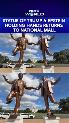 Statue Of Trump & Epstein Holding Hands Returns To DC's National Mall Statue Of Trump & Epstein Holding Hands Returns To DC's National Mall