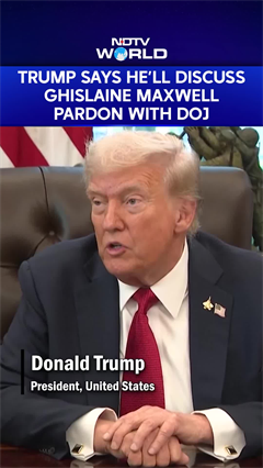 Donald Trump Says He Will Discuss About Ghislaine Maxwell's Pardon With DOJ
