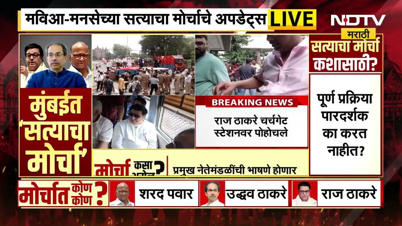 Satyacha Morcha । 'सत्याचा मोर्चा'साठी राज ठाकरे यांचा दादर ते चर्चगेट प्रवास नेमका कसा होता? । NDTV