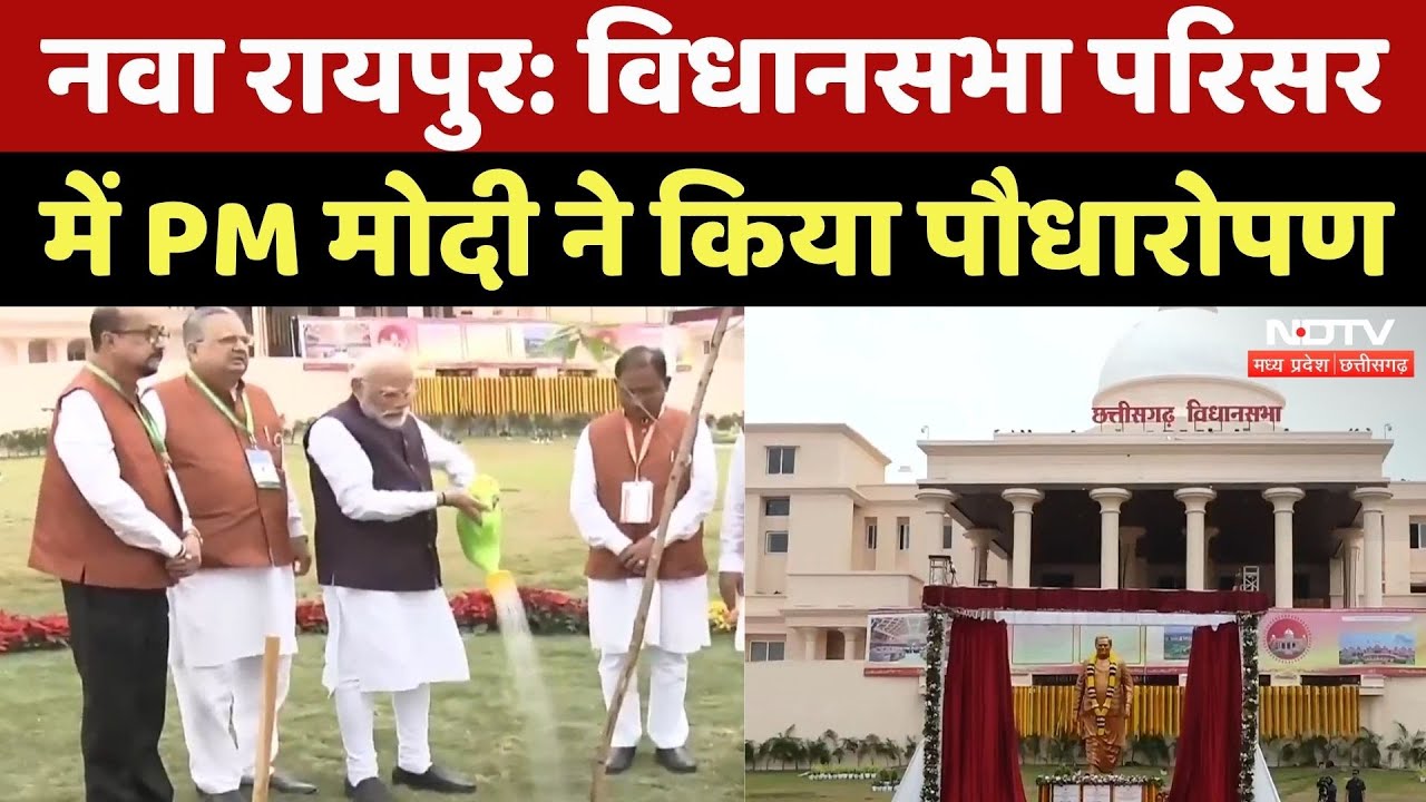 Raipur News: नए विधानसभा में PM Modi ने किया पौधारोपण, देखिए ये Video | Chhattisgarh Rajyotsava 2025