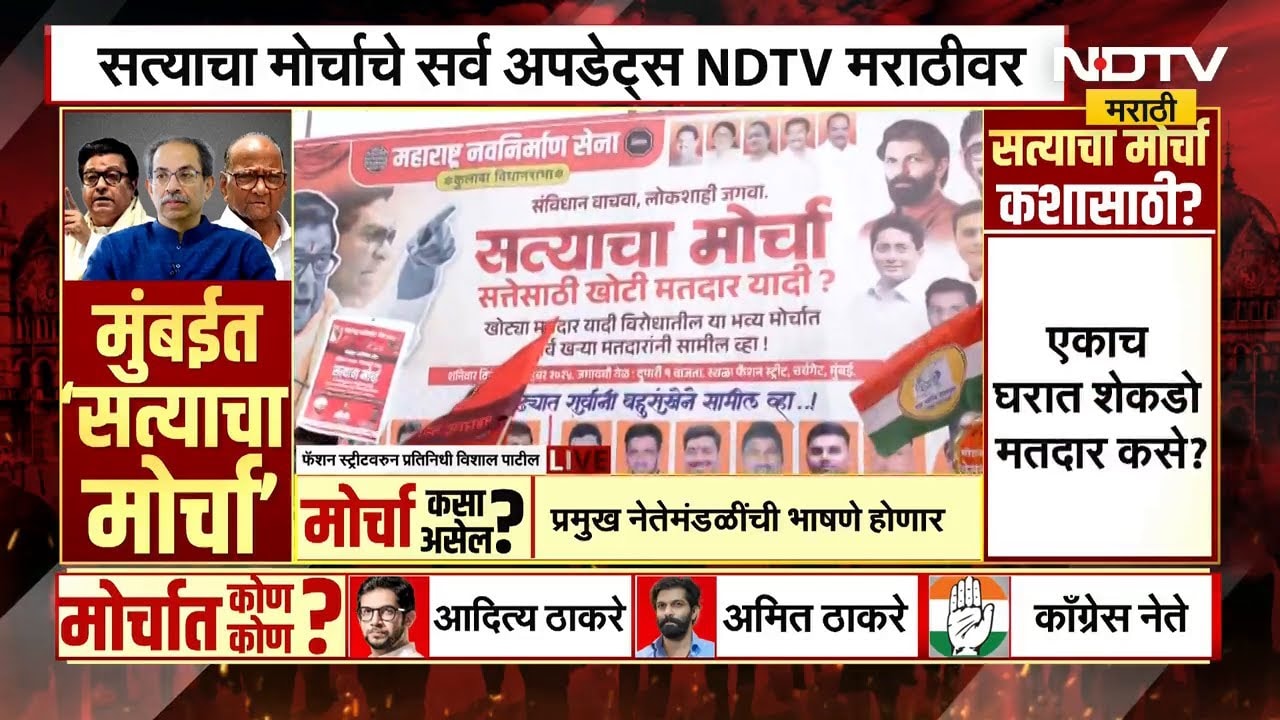 Satyacha Morcha | "निवडणुकांमध्ये नियोजित पद्धतीने वोट चोरी झाली" | Raj Thackeray | Uddhav Thackeray